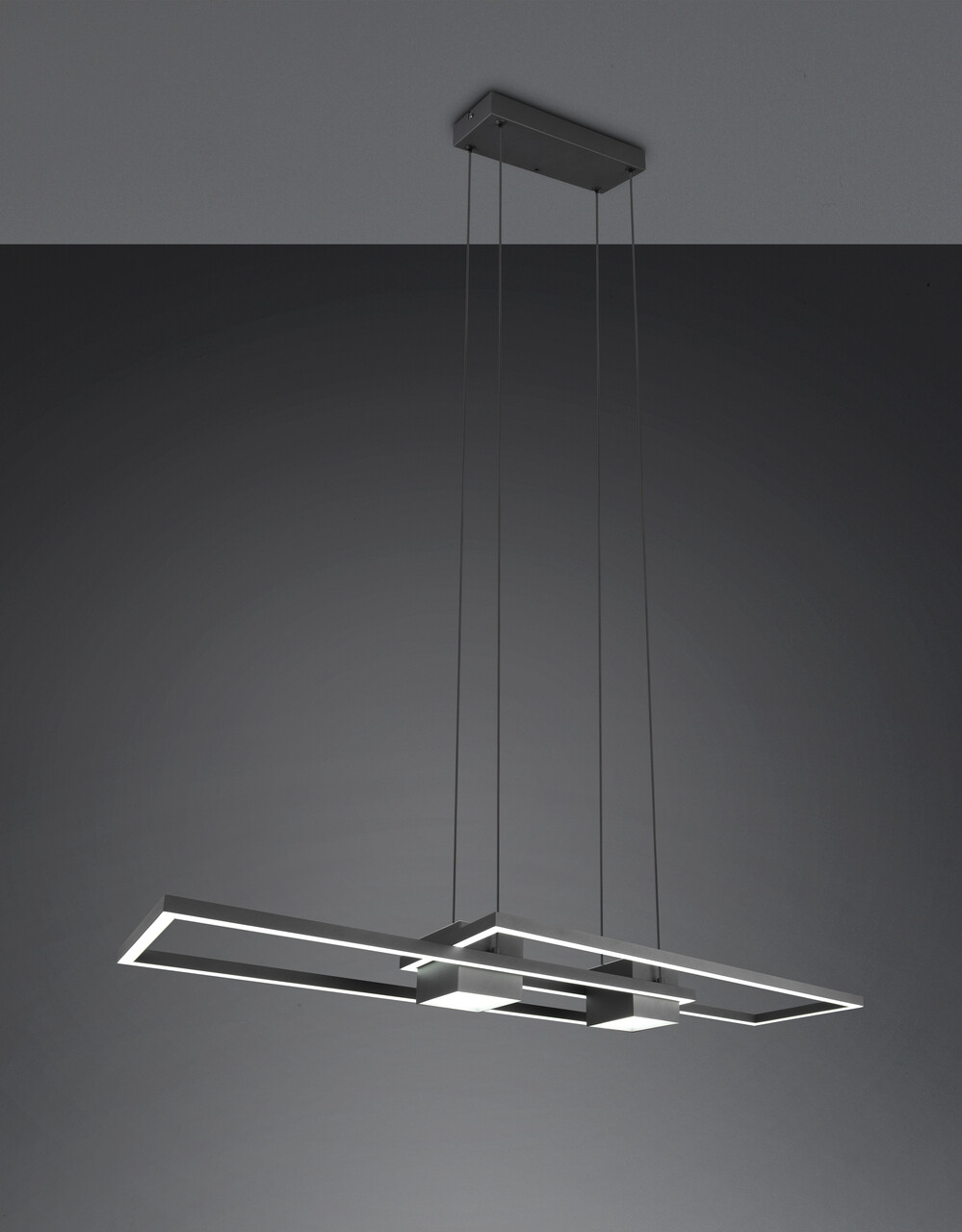 Lustra Albany, TRIO, 100x28x150 cm, 37W, 1x SMD, aluminiu, negru mat - imagine 7